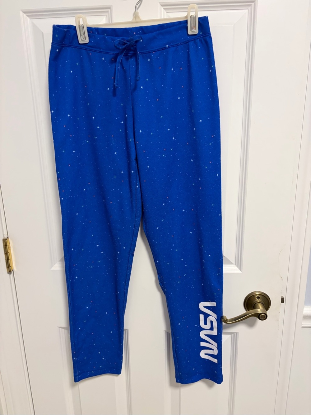 Sleep on it kid’s sleep pants. L (14/16)  Royal blue with NASA logo.